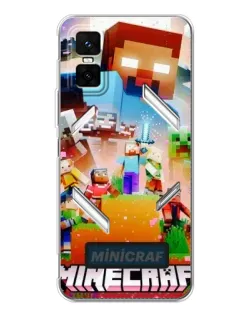 Чехол для Infinix GT 30 Pro с картинкой «Minecraft герои игры»