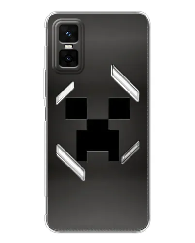 Чехол для Infinix GT 30 Pro с картинкой «Черный крипер градиент» Чехол для Infinix GT 30 Pro с картинкой «Черный крипер градиент»