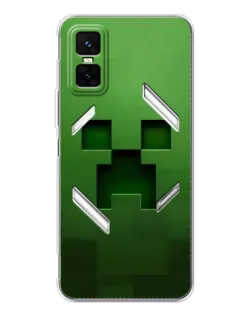 Чехол для Infinix GT 30 Pro с картинкой «Крипер микро-дизайн»