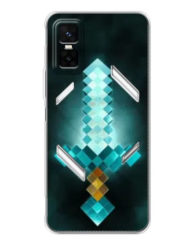 Чехол для Infinix GT 30 Pro с картинкой «Алмазный меч неон» Чехол для Infinix GT 30 Pro с картинкой «Алмазный меч неон»