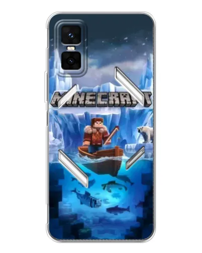 Чехол для Infinix GT 30 Pro с картинкой «Minecraft ледяной мир» Чехол для Infinix GT 30 Pro с картинкой «Minecraft ледяной мир»