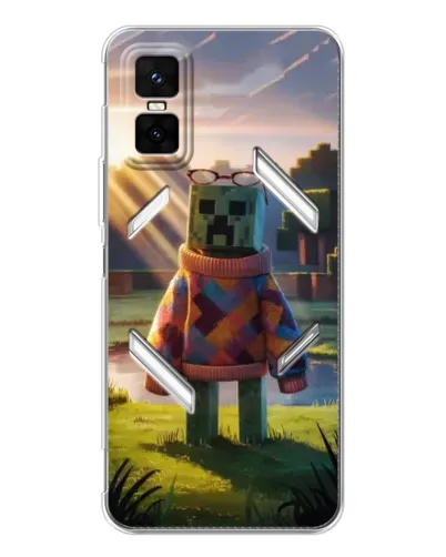 Чехол для Infinix GT 30 Pro с картинкой «Крипер в свитере» Чехол для Infinix GT 30 Pro с картинкой «Крипер в свитере»