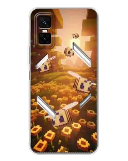 Чехол для Infinix GT 30 Pro с картинкой «Поле подсолнухов»