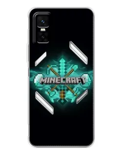 Чехол для Infinix GT 30 Pro с картинкой «Minecraft Diamond лого»