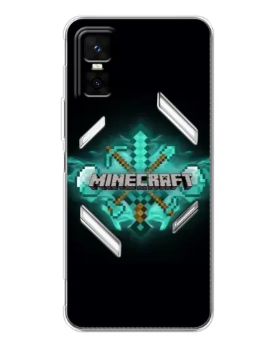 Чехол для Infinix GT 30 Pro с картинкой «Minecraft Diamond лого» Чехол для Infinix GT 30 Pro с картинкой «Minecraft Diamond лого»