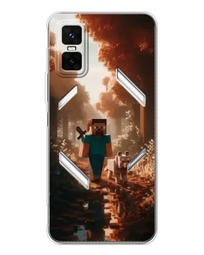 Чехол для Infinix GT 30 Pro с картинкой «Стив в лесу» Чехол для Infinix GT 30 Pro с картинкой «Стив в лесу»