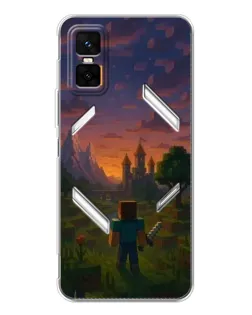 Чехол для Infinix GT 30 Pro с картинкой «Стив у башни»