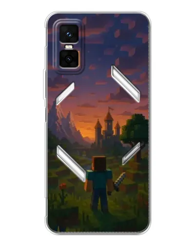 Чехол для Infinix GT 30 Pro с картинкой «Стив у башни» Чехол для Infinix GT 30 Pro с картинкой «Стив у башни»