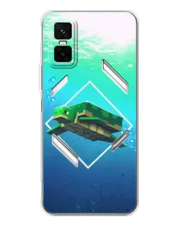 Чехол для Infinix GT 30 Pro с картинкой «Черепаха Minecraft»