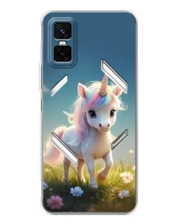 Чехол для Infinix GT 30 Pro с картинкой «Единорог на поляне»