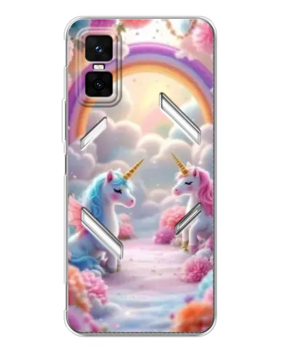 Чехол для Infinix GT 30 Pro с картинкой «Радуга и единороги» Чехол для Infinix GT 30 Pro с картинкой «Радуга и единороги»