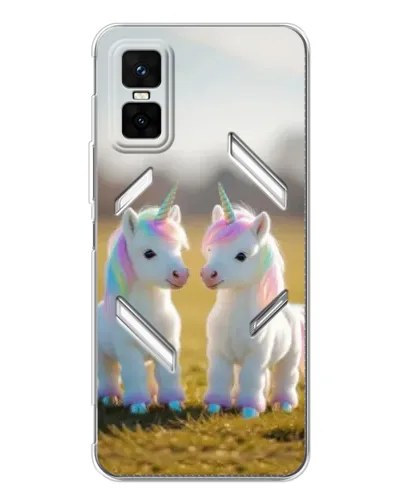 Чехол для Infinix GT 30 Pro с картинкой «Пара единорогов» Чехол для Infinix GT 30 Pro с картинкой «Пара единорогов»