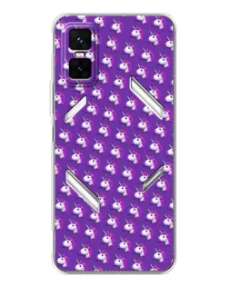 Чехол для Infinix GT 30 Pro с картинкой «Единороги на фиолетовом»