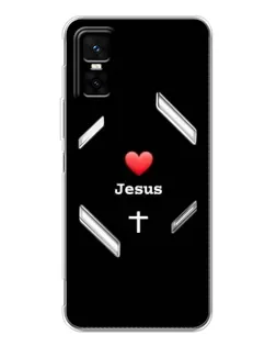 Чехол для Infinix GT 30 Pro с картинкой «Сердце - Jesus»