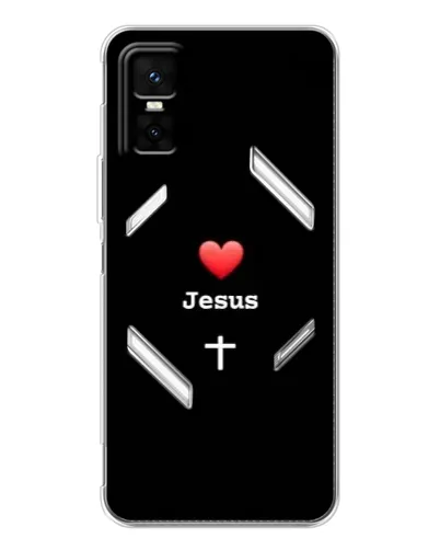 Чехол для Infinix GT 30 Pro с картинкой «Сердце - Jesus» Чехол для Infinix GT 30 Pro с картинкой «Сердце - Jesus»