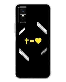 Чехол для Infinix GT 30 Pro с картинкой «Сердце и Крест»