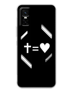 Чехол для Infinix GT 30 Pro с картинкой «Крест и Сердце»