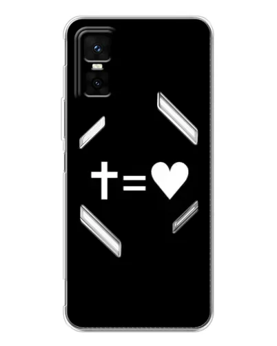 Чехол для Infinix GT 30 Pro с картинкой «Крест и Сердце» Чехол для Infinix GT 30 Pro с картинкой «Крест и Сердце»