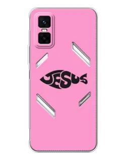 Чехол для Infinix GT 30 Pro с картинкой «Розовый символ  Jesus»