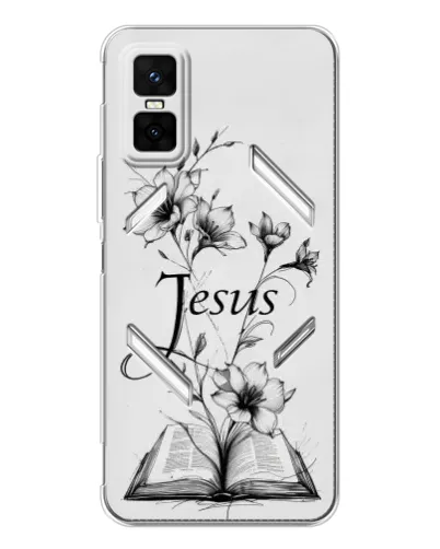 Чехол для Infinix GT 30 Pro с картинкой «Цветы и Библия» Чехол для Infinix GT 30 Pro с картинкой «Цветы и Библия»