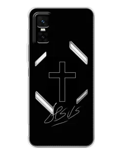 Чехол для Infinix GT 30 Pro с картинкой «Графический крест Jesus»