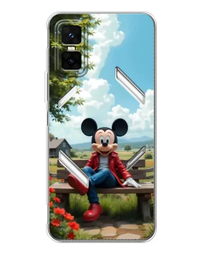 Чехол для Infinix GT 30 Pro с картинкой «Микки на скамейке» Чехол для Infinix GT 30 Pro с картинкой «Микки на скамейке»