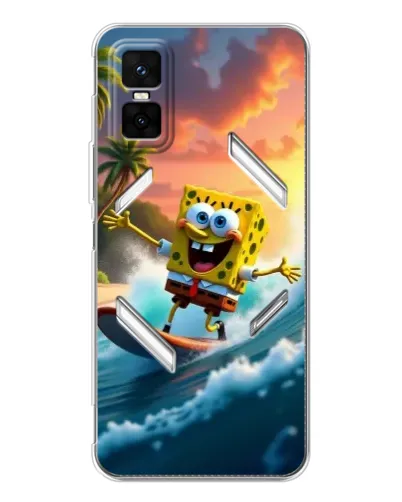 Чехол для Infinix GT 30 Pro с картинкой «Губка Боб серфингист» Чехол для Infinix GT 30 Pro с картинкой «Губка Боб серфингист»