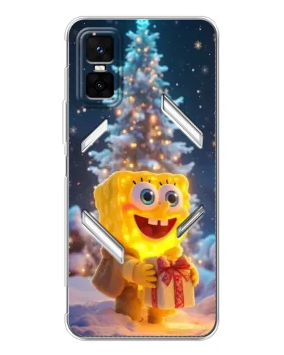 Чехол для Infinix GT 30 Pro с картинкой «Рождественский Спанч Боб» Чехол для Infinix GT 30 Pro с картинкой «Рождественский Спанч Боб»