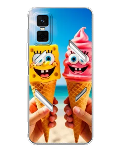 Чехол для Infinix GT 30 Pro с картинкой «Спанч Боб мороженое» Чехол для Infinix GT 30 Pro с картинкой «Спанч Боб мороженое»