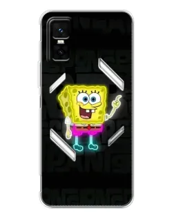 Чехол для Infinix GT 30 Pro с картинкой «Неоновый Губка Боб»