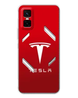 Чехол для Infinix GT 30 Pro с картинкой «Tesla Red Classic»