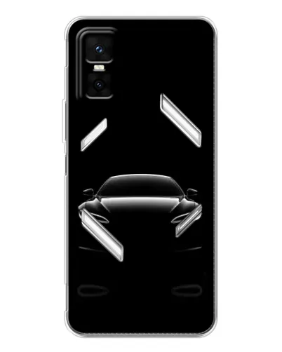 Чехол для Infinix GT 30 Pro с картинкой «Силуэт Tesla Night»