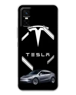 Чехол для Infinix GT 30 Pro с картинкой «Tesla Model Y»