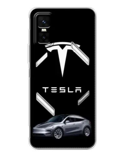 Чехол для Infinix GT 30 Pro с картинкой «Tesla Model Y»