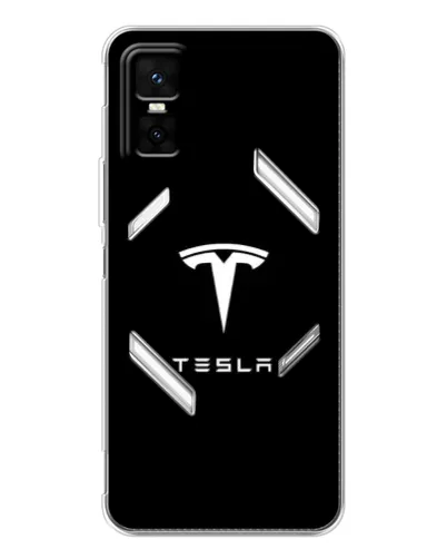 Чехол для Infinix GT 30 Pro с картинкой «Tesla White Logo»