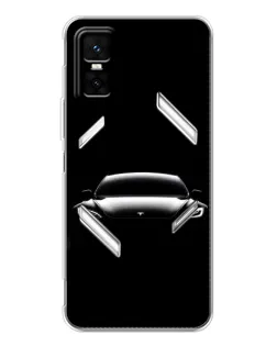 Чехол для Infinix GT 30 Pro с картинкой «Фары Tesla Night»