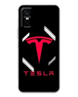 Чехол для Infinix GT 30 Pro с картинкой «Tesla Red Logo»