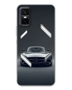 Чехол для Infinix GT 30 Pro с картинкой «Mercedes на черном»