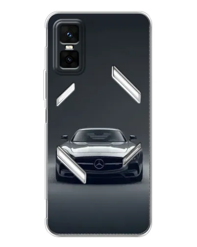 Чехол для Infinix GT 30 Pro с картинкой «Mercedes на черном» Чехол для Infinix GT 30 Pro с картинкой «Mercedes на черном»