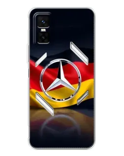 Чехол для Infinix GT 30 Pro с картинкой «Mercedes — флаг Германии»