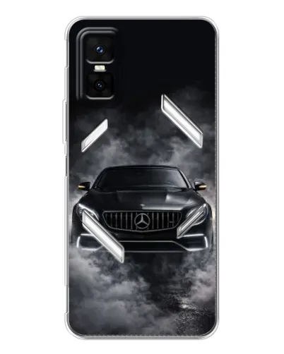 Чехол для Infinix GT 30 Pro с картинкой «Mercedes в дыму» Чехол для Infinix GT 30 Pro с картинкой «Mercedes в дыму»