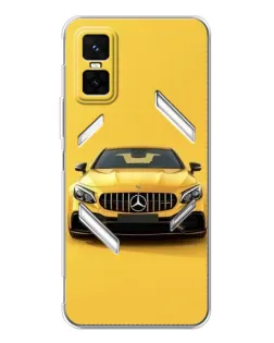 Чехол для Infinix GT 30 Pro с картинкой «Желтый Mercedes GT»