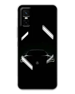 Чехол для Infinix GT 30 Pro с картинкой «Mercedes — силуэт авто» Чехол для Infinix GT 30 Pro с картинкой «Mercedes — силуэт авто»