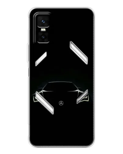 Чехол для Infinix GT 30 Pro с картинкой «Mercedes — силуэт авто» Чехол для Infinix GT 30 Pro с картинкой «Mercedes — силуэт авто»