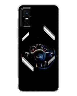 Чехол для Infinix GT 30 Pro с картинкой «Салон Audi — руль»
