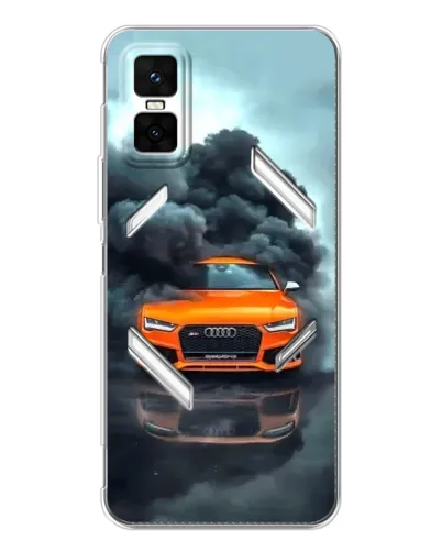 Чехол для Infinix GT 30 Pro с картинкой «Audi в облаках дыма»