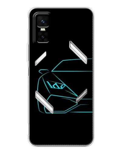 Чехол для Infinix GT 30 Pro с картинкой «Голубой силуэт Lamborghini» Чехол для Infinix GT 30 Pro с картинкой «Голубой силуэт Lamborghini»