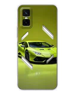 Чехол для Infinix GT 30 Pro с картинкой «Салатовый Lamborghini Huracan»