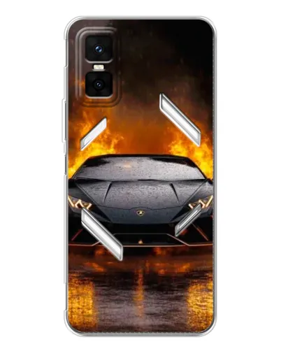 Чехол для Infinix GT 30 Pro с картинкой «Lamborghini в огне» Чехол для Infinix GT 30 Pro с картинкой «Lamborghini в огне»