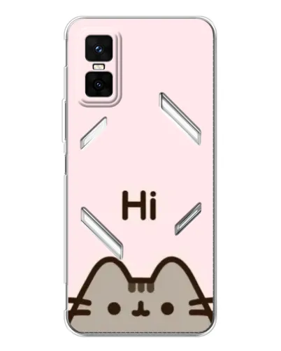 Чехол для Infinix GT 30 Pro с картинкой «Пушин говорит Hi»